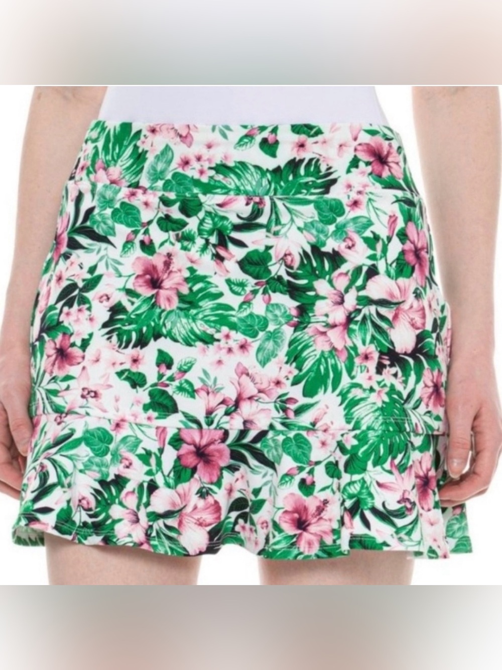Tommy Bahama Women's Tropical Floral Flared Golf Skirt with Shorts Sz XL
